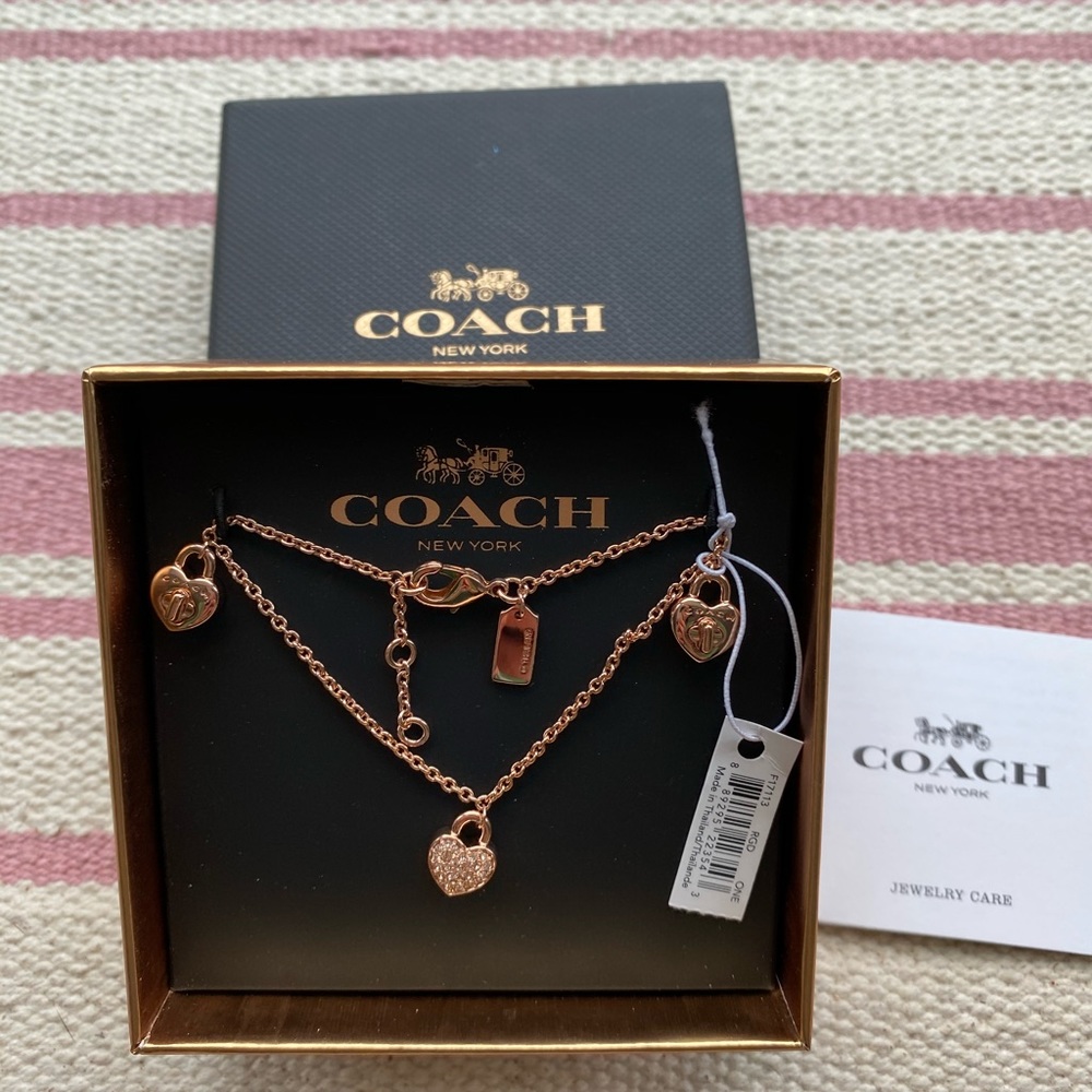NIB Coach Twinkling Heart Bracelet